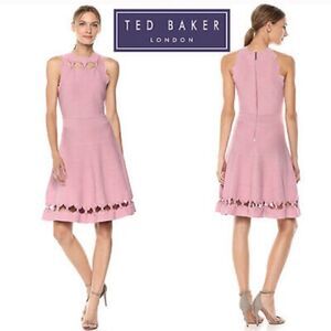 🎀Ted Baker Pink Cherina Cut Out Skater Dress 🎀